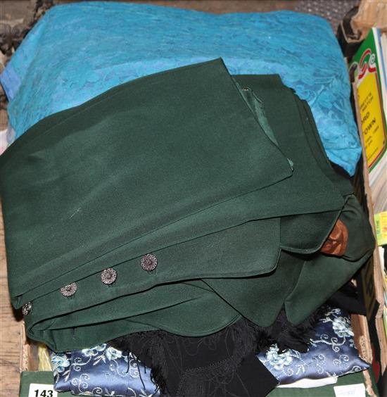 A quantity of vintage clothing and textiles